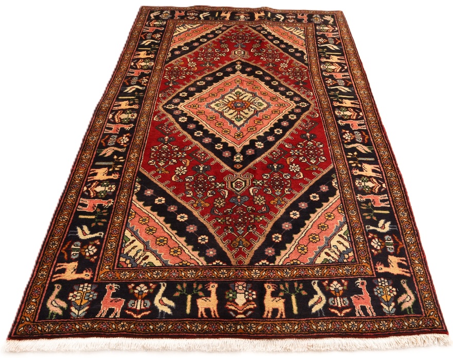Antiker Bijar Perserteppich aus Iran, 225 × 128 cm