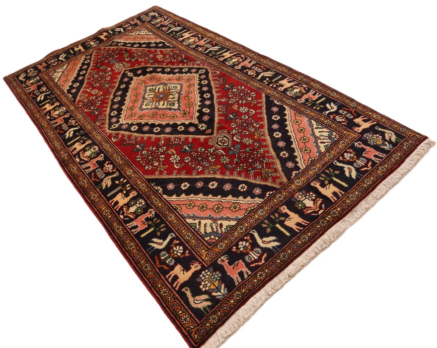 Antiker Bijar Perserteppich aus Iran, 225 × 128 cm