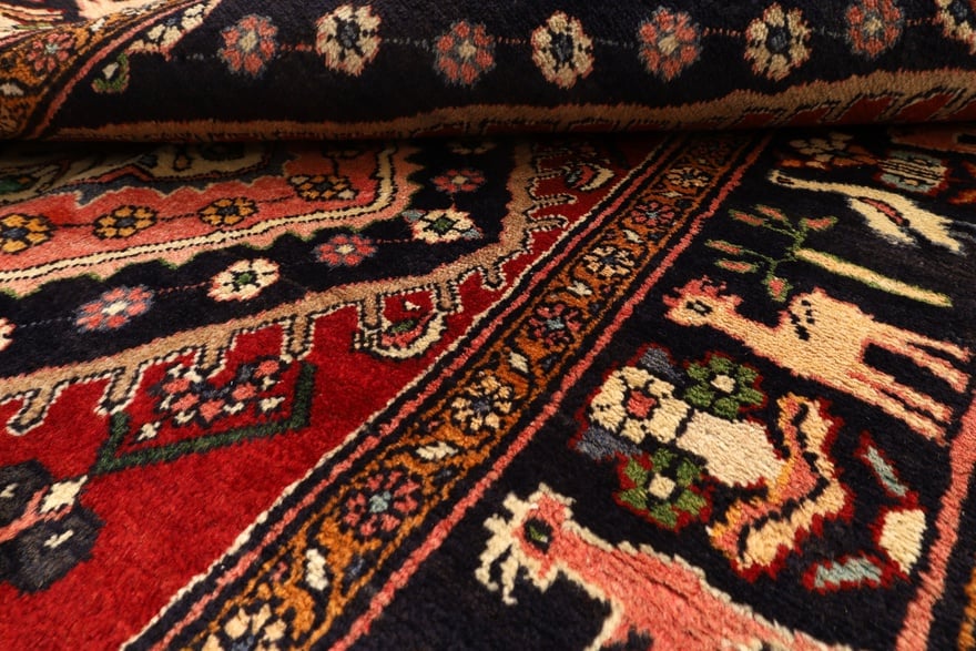 Antiker Bijar Perserteppich aus Iran, 225 × 128 cm