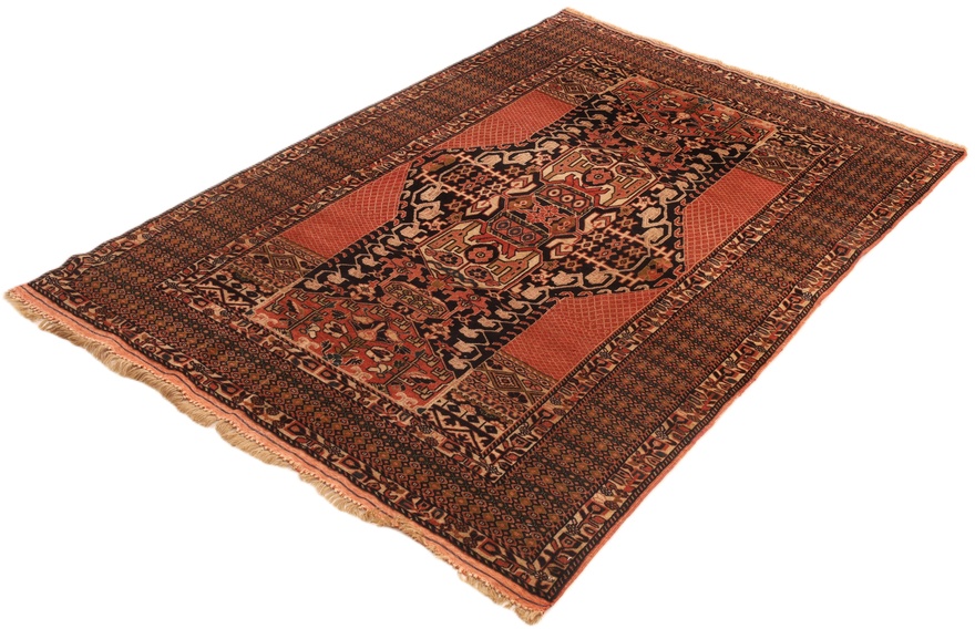 Antiker Perserteppich, 185 × 130 cm, Wolle & Seide
