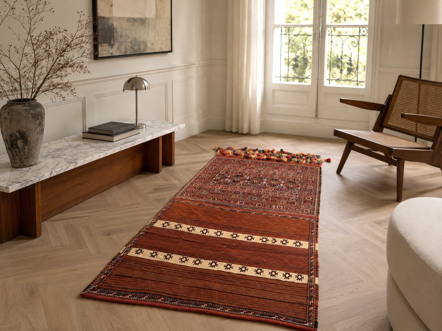 perserteppich-210-x-110-cm-wolle-handgeknupft-antik Perserteppich antik, 210 × 110 cm, Wolle