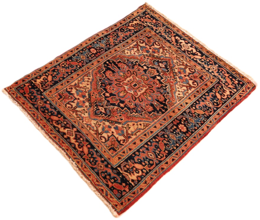 Antiker Heriz Perserteppich aus Iran, 85 × 75 cm