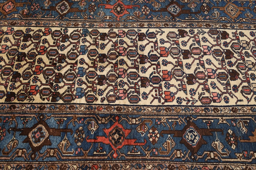 Malayer Perserteppich antik, 387 × 120 cm, Wolle