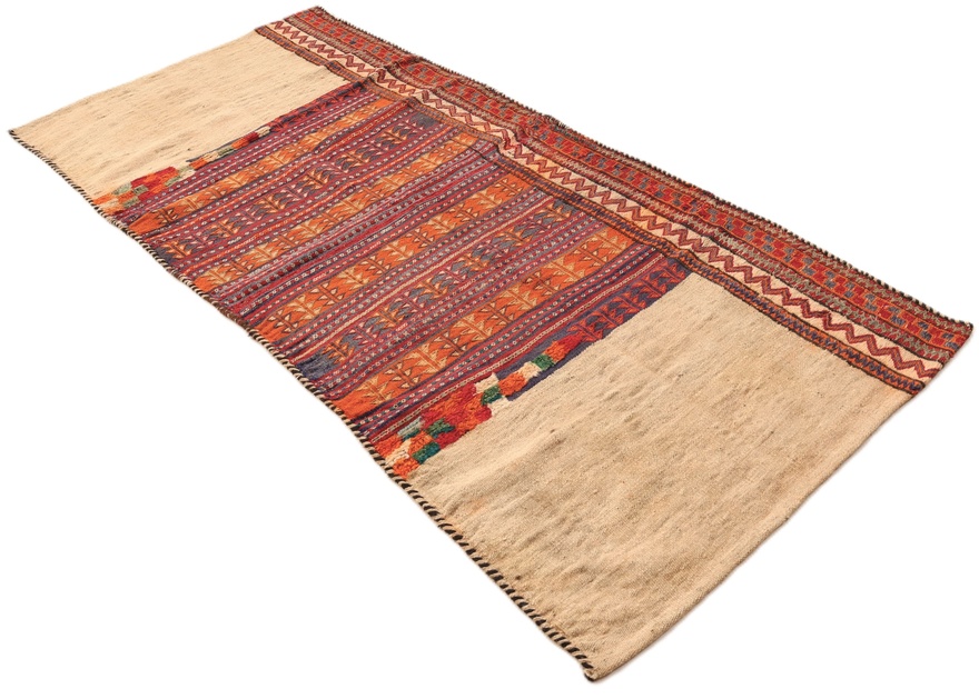 Antiker Kelim Perserteppich aus Iran, 230 × 96 cm