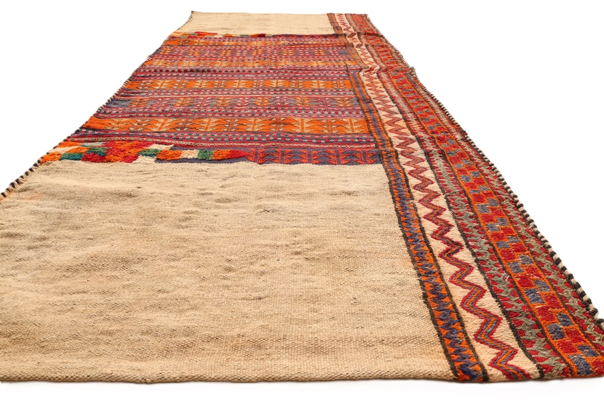 Antiker Kelim Perserteppich aus Iran, 230 × 96 cm
