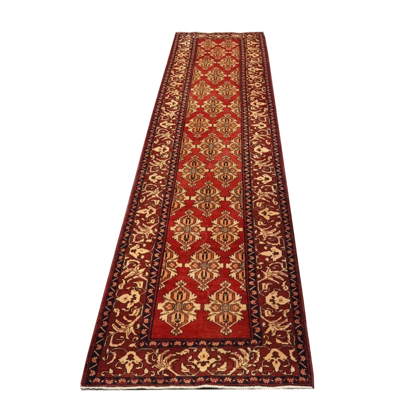 Ardebil Perserteppich antik, 442 × 110 cm, Wolle