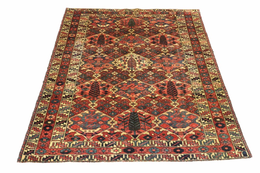 Antiker Bakhtiari Perserteppich, 207 × 136 cm, Wolle