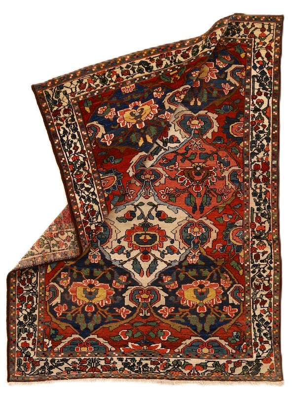 Bakhtiari Perserteppich antik, 200 × 145 cm, Wolle & Seide