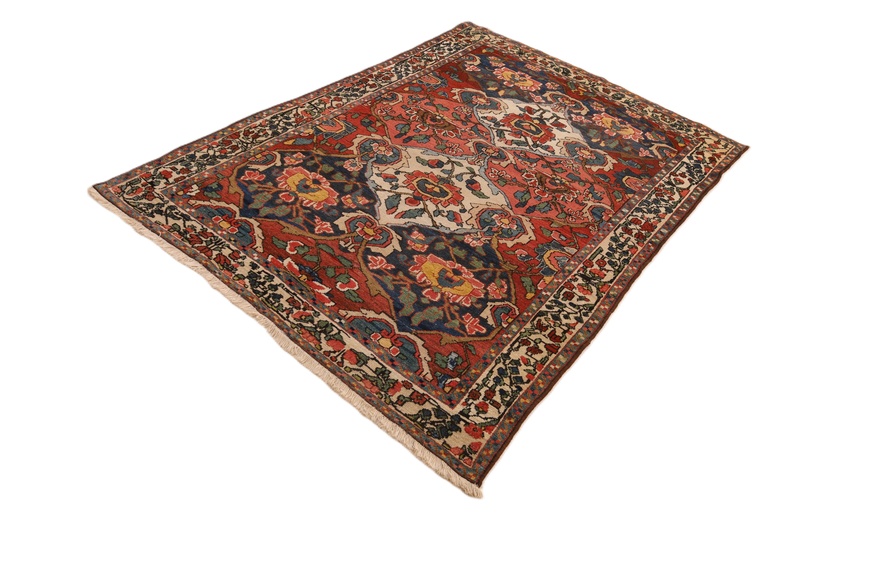 Bakhtiari Perserteppich antik, 200 × 145 cm, Wolle & Seide