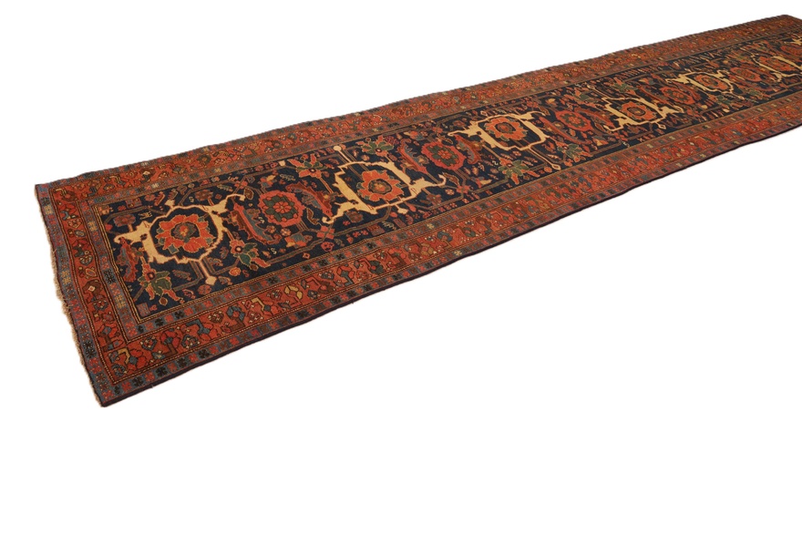 perserteppich-bidjar-550-x-115-cm-wolle-seide-handgeknupft-antik-1 Antiker Bijar Perserteppich, 550 × 115 cm, Wolle & Seide