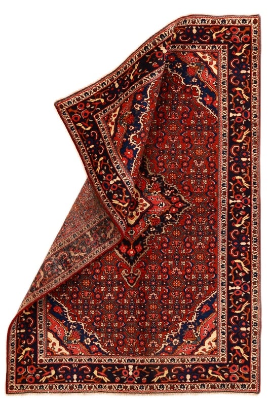 Bijar Perserteppich antik, 200 × 133 cm, Wolle & Seide