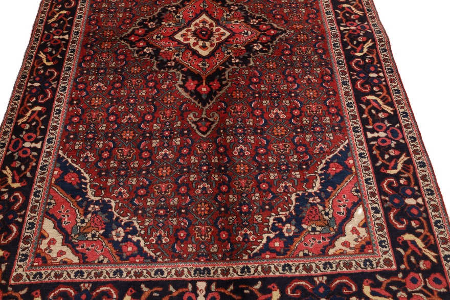 Bijar Perserteppich antik, 200 × 133 cm, Wolle & Seide