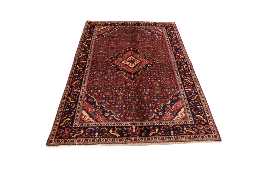Bijar Perserteppich antik, 200 × 133 cm, Wolle & Seide