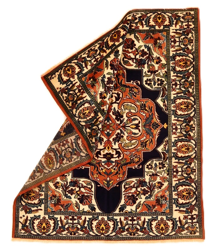 Antiker Perserteppich, 158 × 129 cm, Wolle