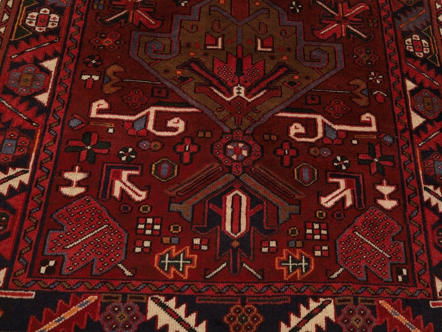 Heriz Perserteppich antik, 340 × 110 cm, Wolle
