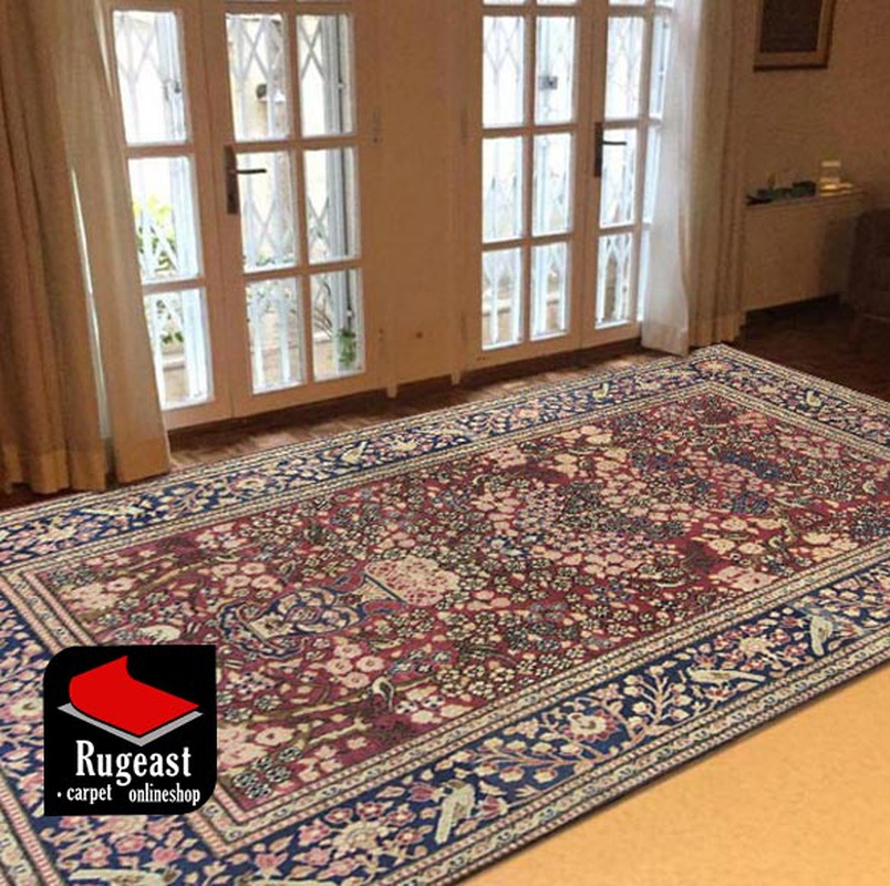 Antiker Kerman Perserteppich aus Iran, 212 × 135 cm
