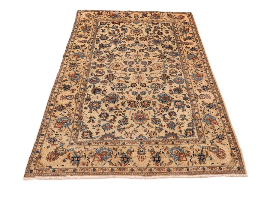 Antiker Kashan Perserteppich, 208 × 133 cm, Wolle