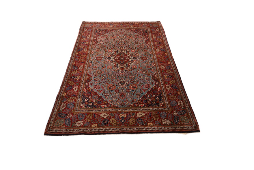 Antiker Kashan Perserteppich aus Iran, 200 × 130 cm