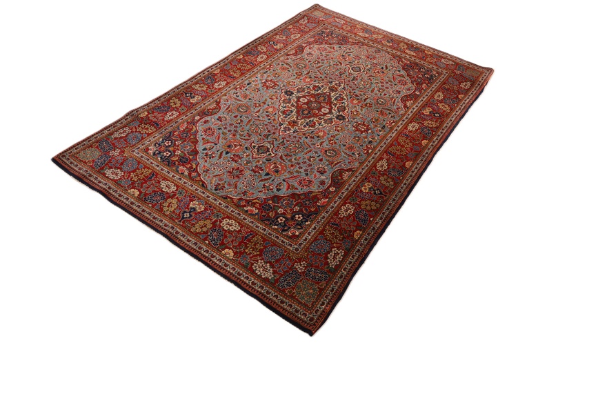 Antiker Kashan Perserteppich aus Iran, 200 × 130 cm