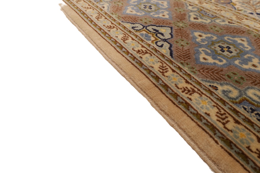 Kashan Perserteppich antik, 198 × 136 cm, Wolle & Seide