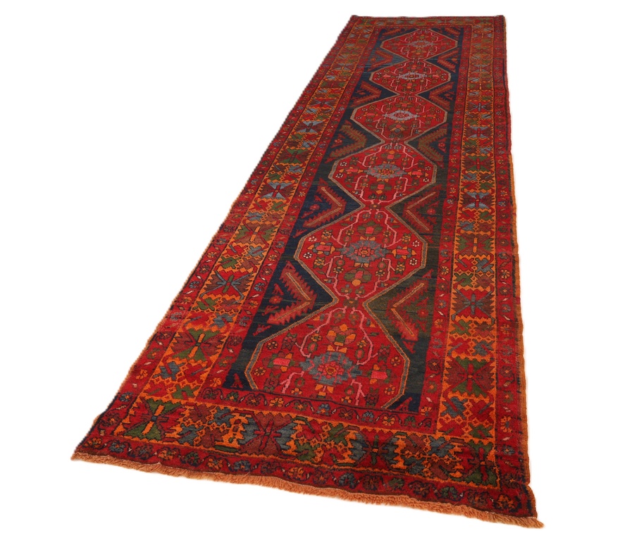Antiker Perserteppich aus Iran, 378 × 105 cm