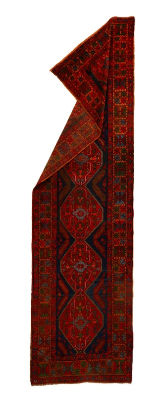 Antiker Perserteppich aus Iran, 378 × 105 cm