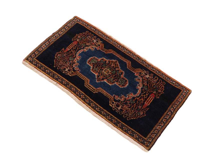 Antiker Perserteppich aus Iran, 98 × 50 cm