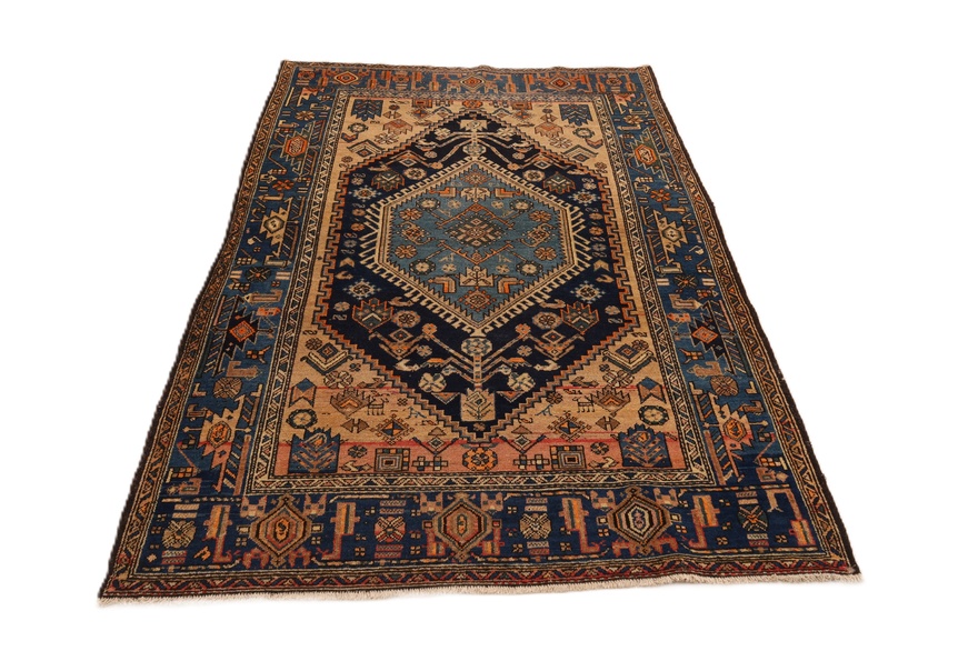 Antiker Zanjan Perserteppich, 199 × 148 cm, Wolle