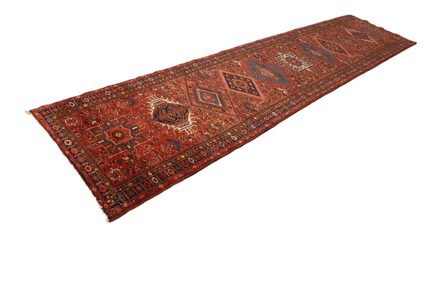 Antiker Heriz Perserteppich aus Iran, 430 × 100 cm