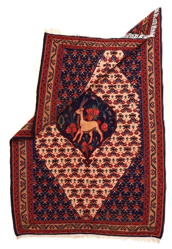 Kelim Perserteppich antik, 157 × 106 cm, Wolle