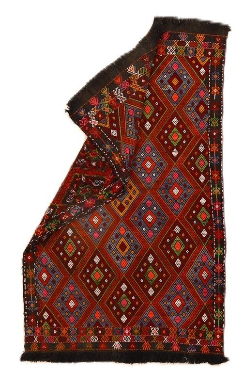 Kelim Perserteppich antik, 138 × 90 cm, Wolle & Seide