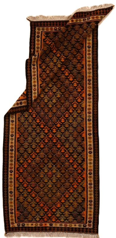 Kelim Perserteppich antik, 280 × 110 cm, Wolle