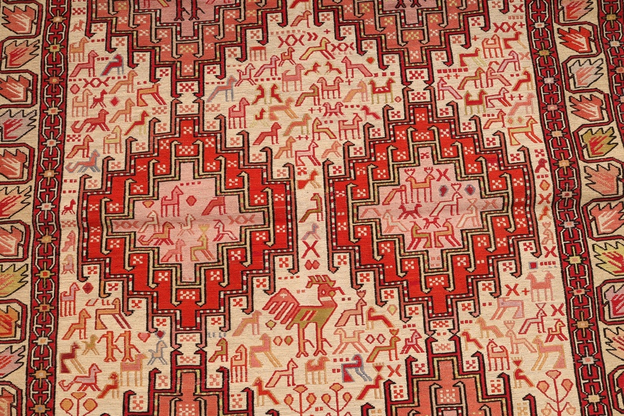 Kelim Perserteppich antik, 144 × 105 cm, Wolle