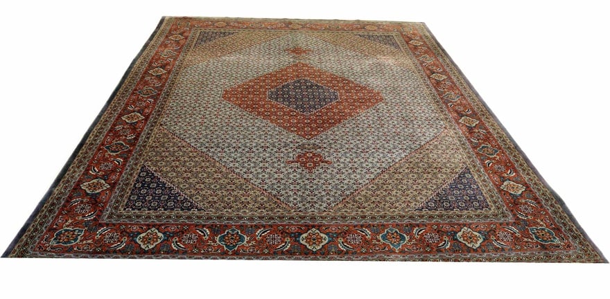 Antiker Täbriz Perserteppich aus Iran, 400 × 312 cm