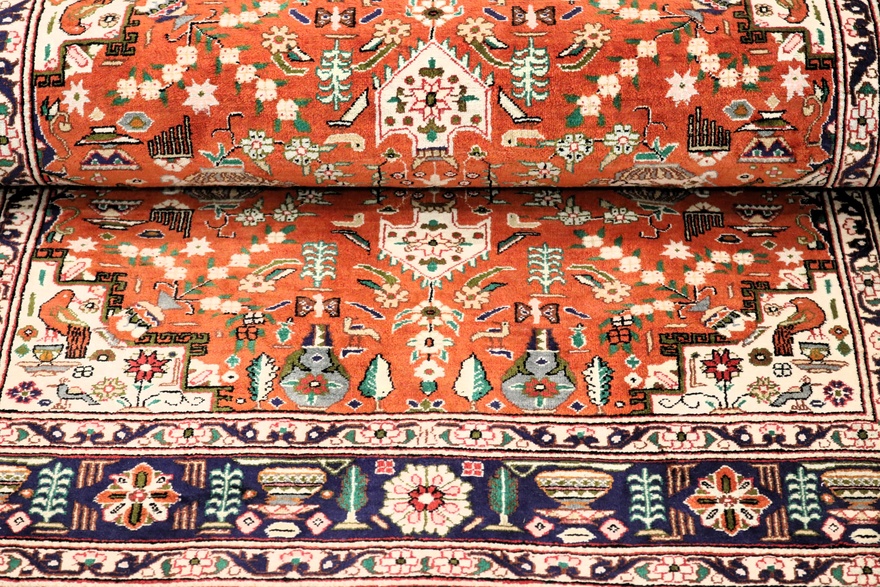 Ghom Perserteppich aus Iran, 116 × 79 cm
