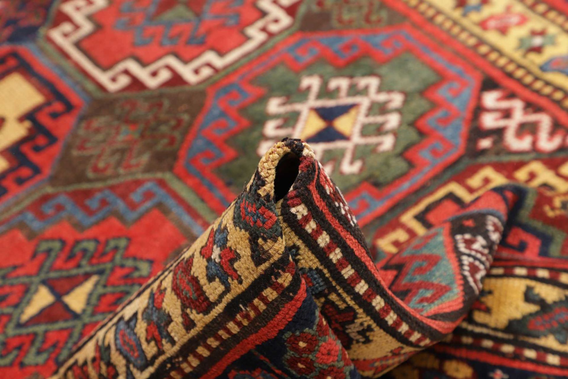 Kazak Perserteppich antik, 151 × 321 cm, Wolle