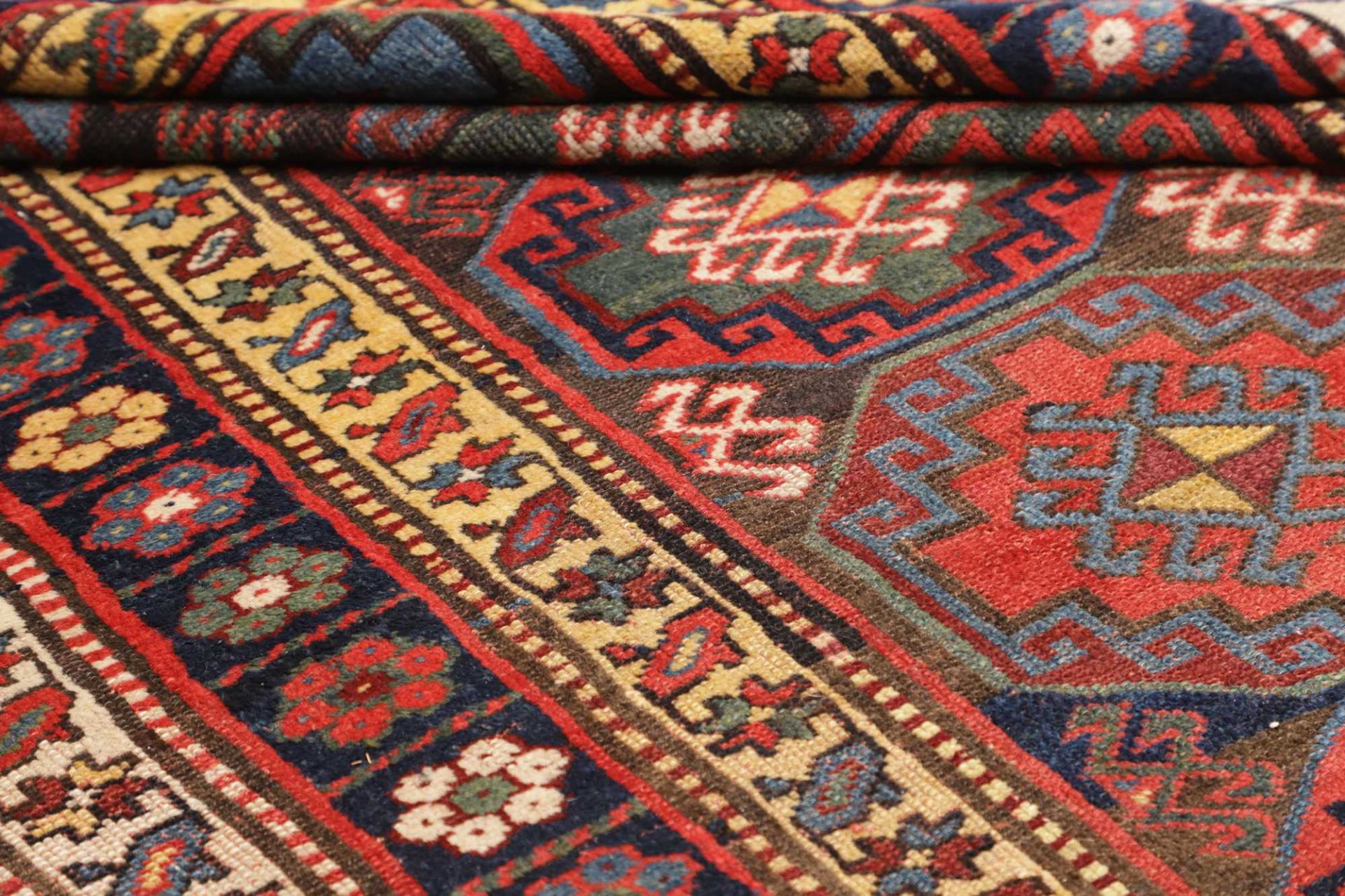 Kazak Perserteppich antik, 151 × 321 cm, Wolle