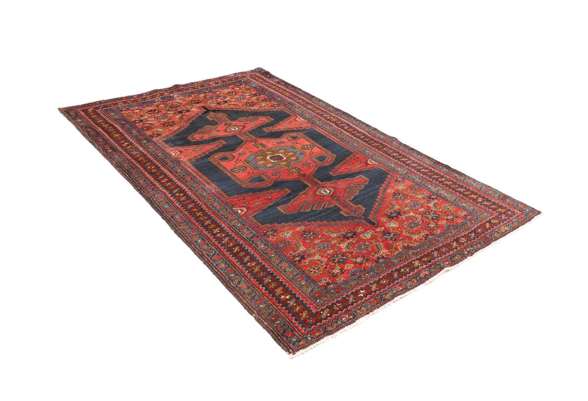 Kazak Perserteppich antik, 136 × 204 cm, Wolle