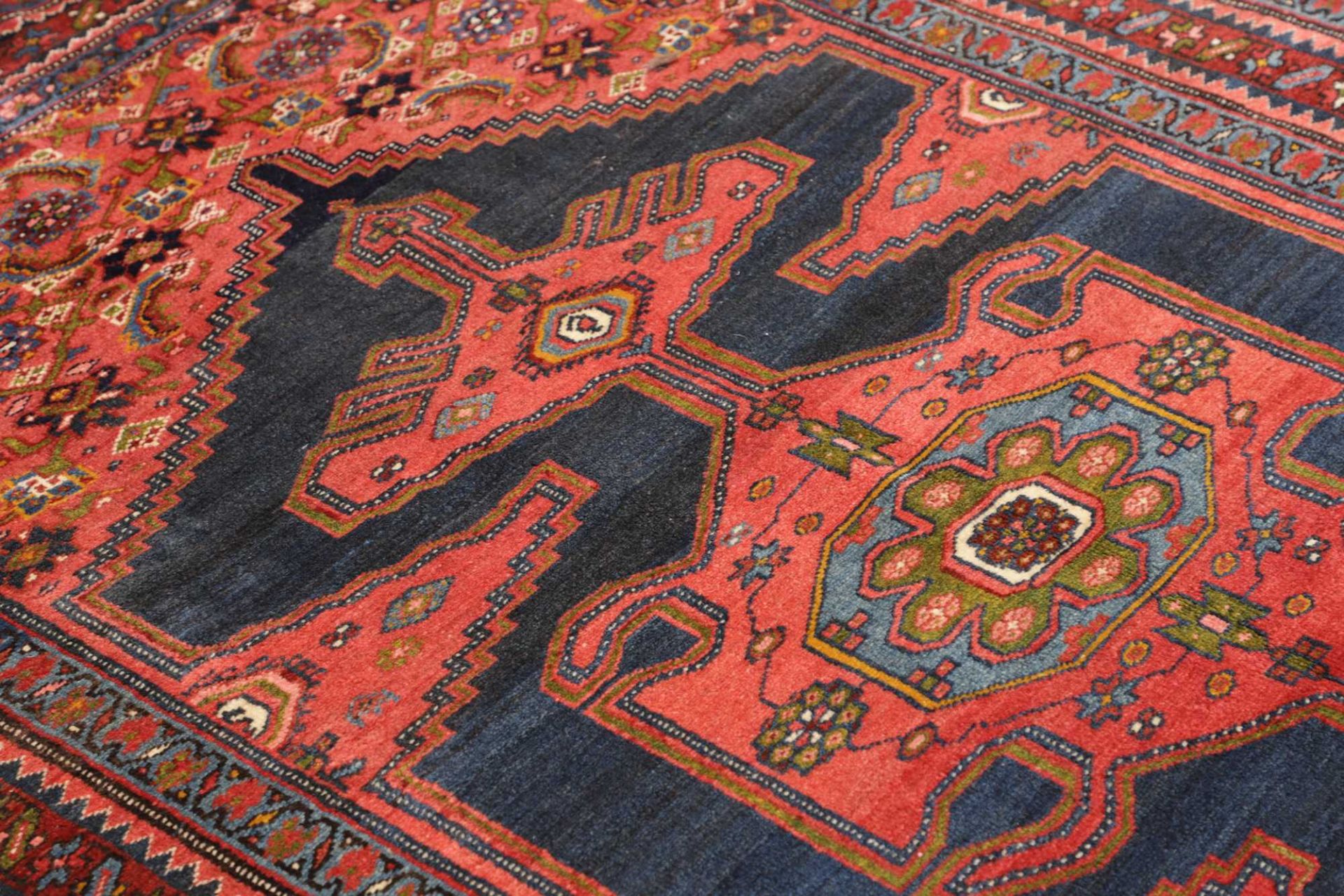 Kazak Perserteppich antik, 136 × 204 cm, Wolle