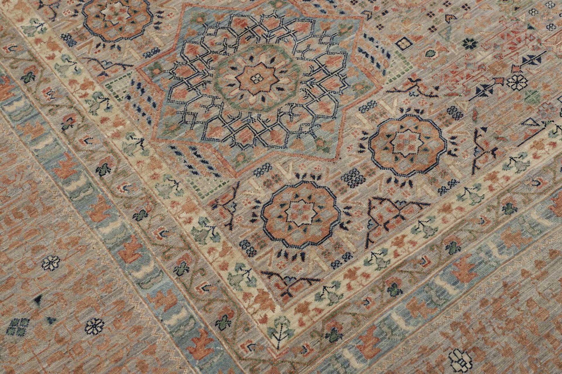 Handgeknüpfter Mamluk Orientteppich, 396 × 578 cm, Wolle