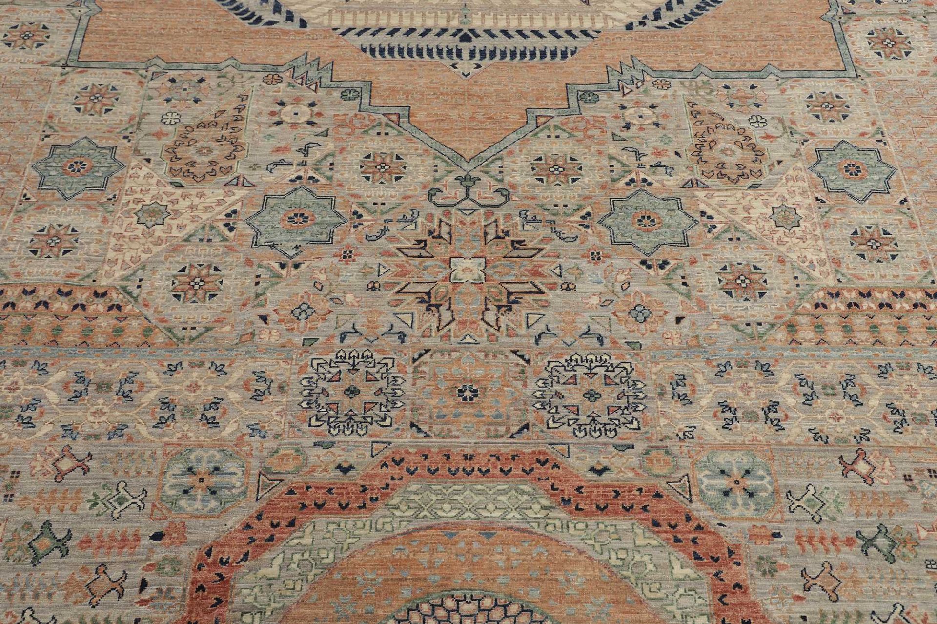 Handgeknüpfter Mamluk Orientteppich, 396 × 578 cm, Wolle