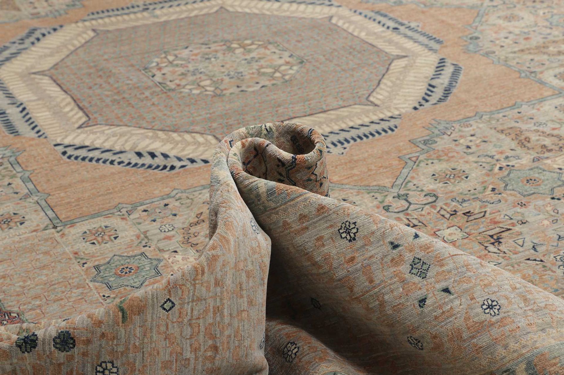 Handgeknüpfter Mamluk Orientteppich, 396 × 578 cm, Wolle