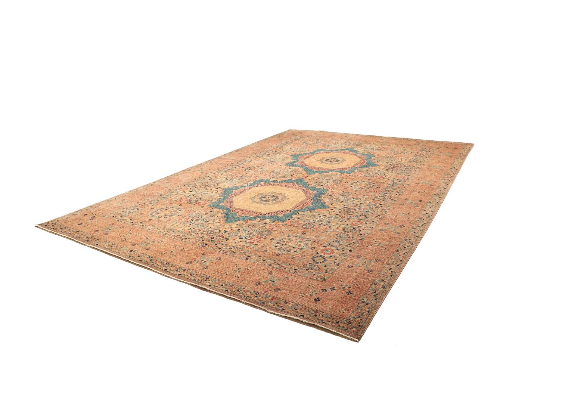 Mamluk Orientteppich 306 × 429 cm aus Wolle, handgeknüpft