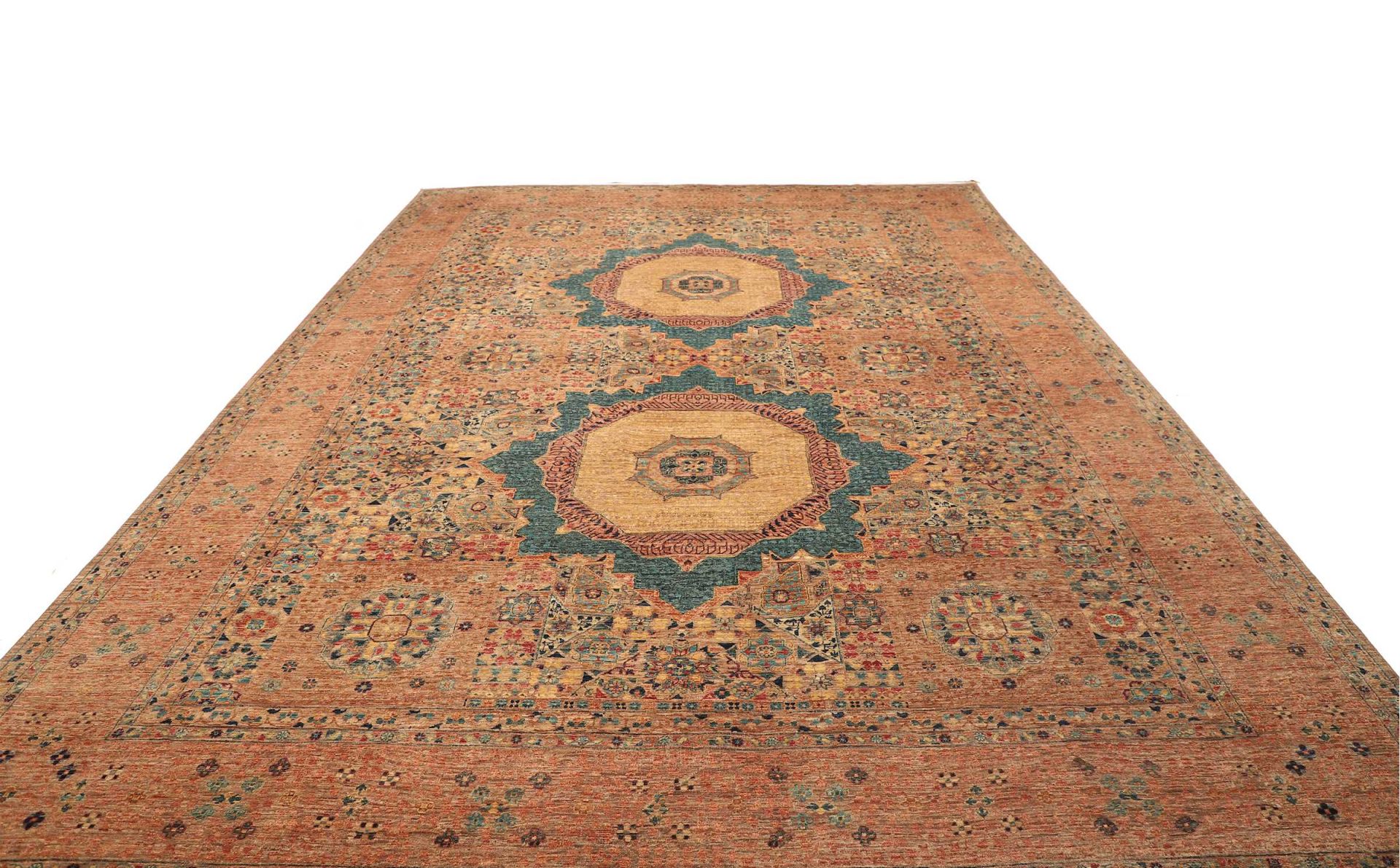 Mamluk Orientteppich 306 × 429 cm aus Wolle, handgeknüpft