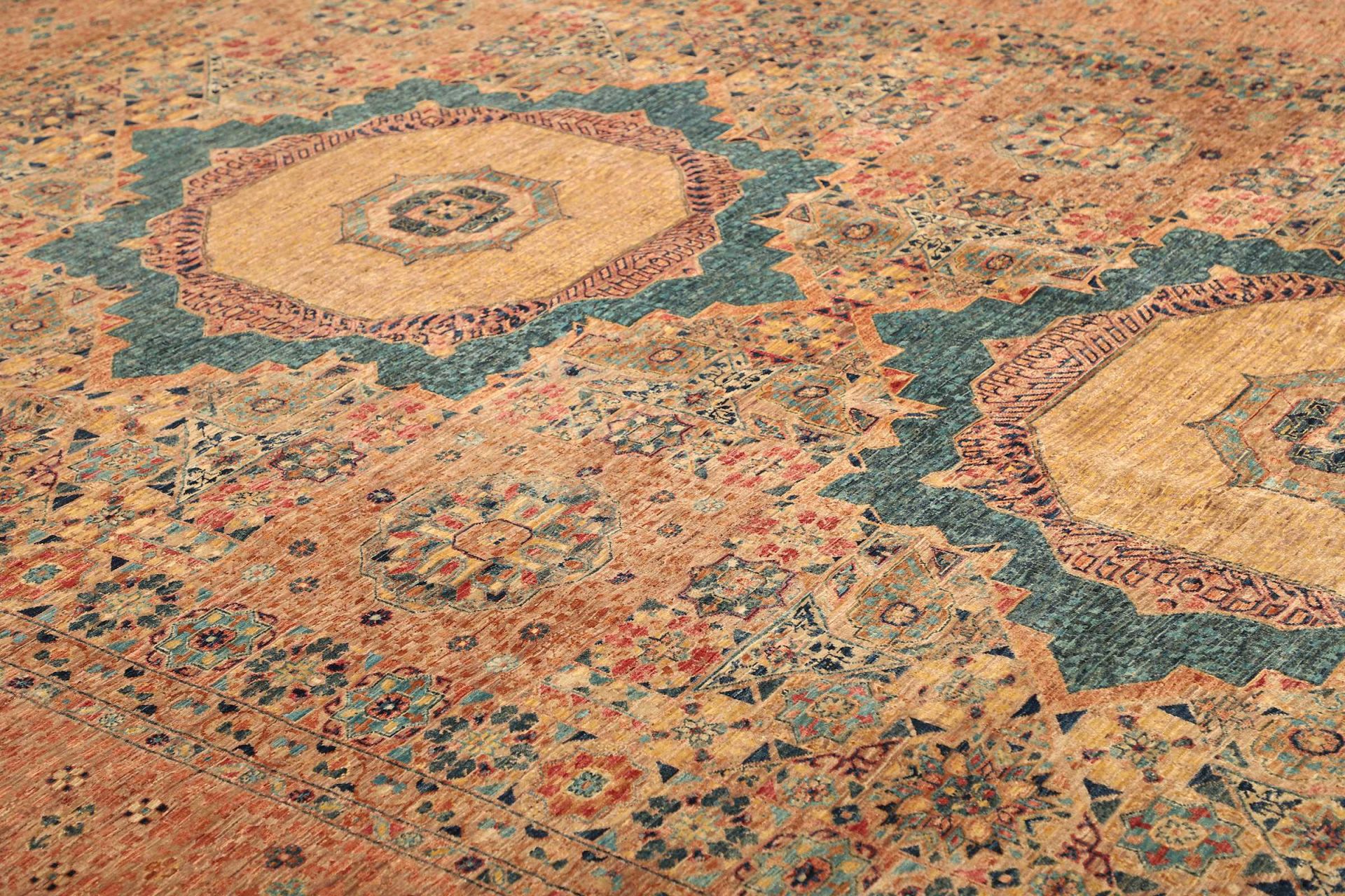 Mamluk Orientteppich 306 × 429 cm aus Wolle, handgeknüpft