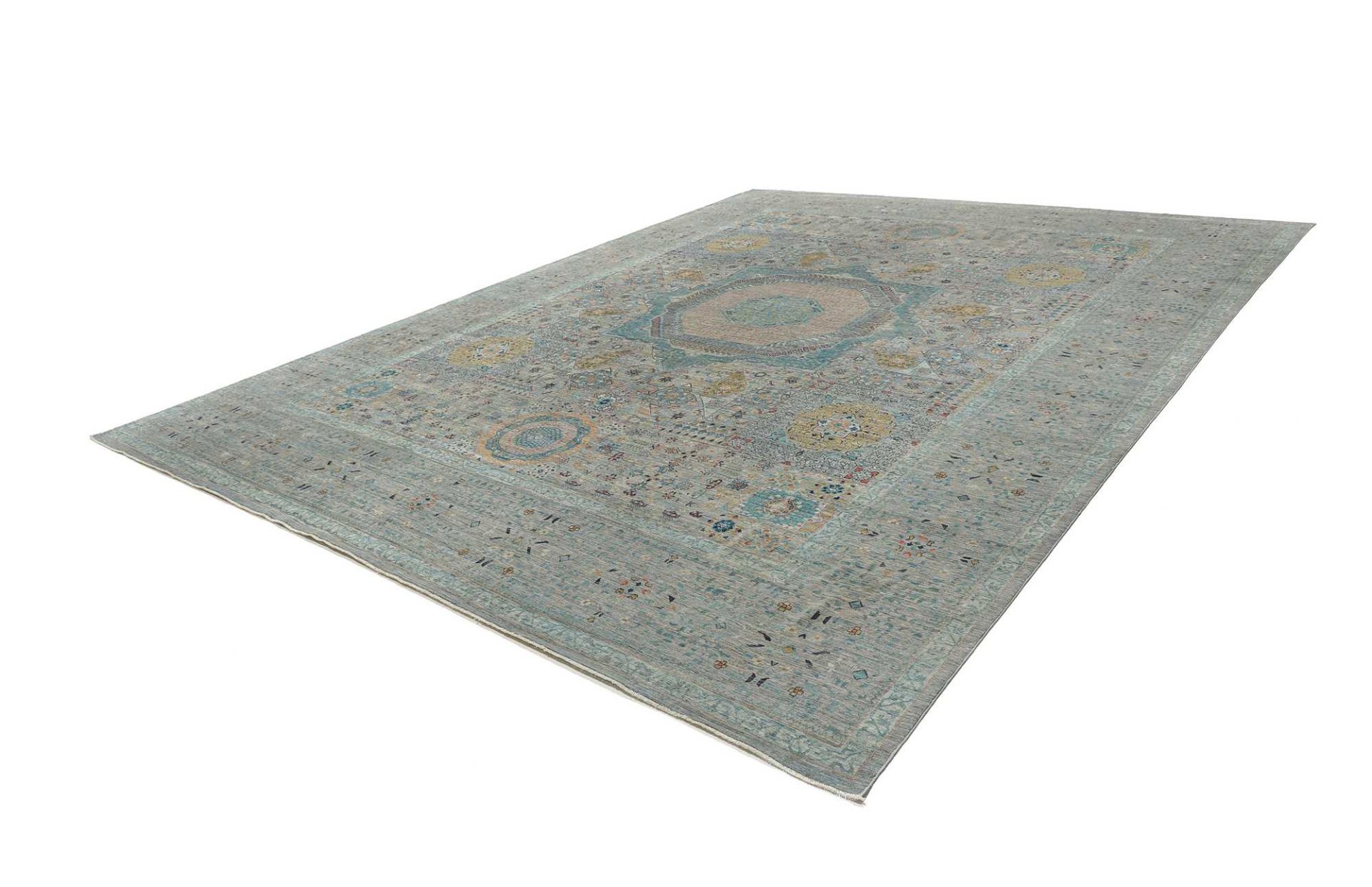 Handgeknüpfter Mamluk Orientteppich, 392 × 489 cm, Wolle