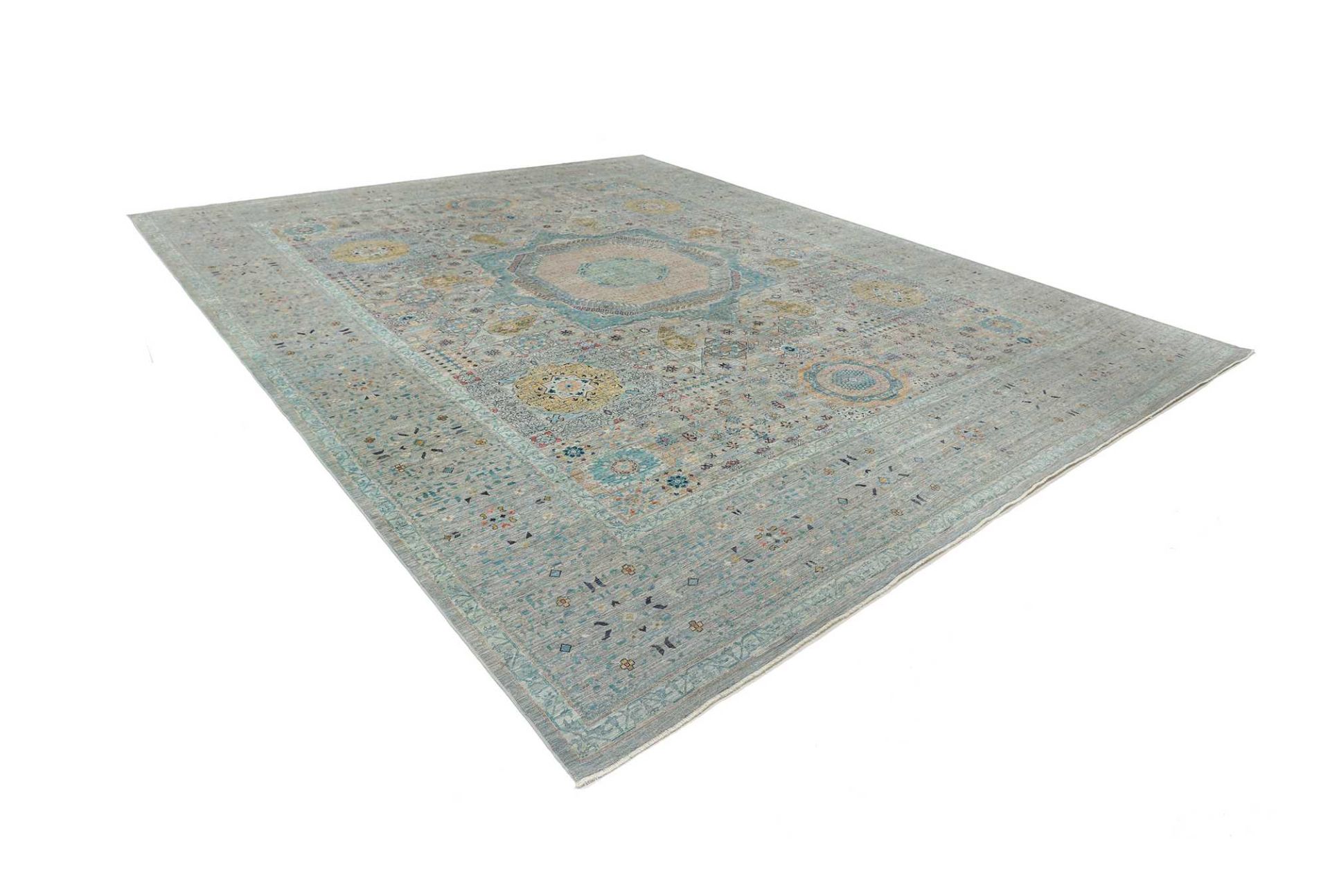 Handgeknüpfter Mamluk Orientteppich, 392 × 489 cm, Wolle