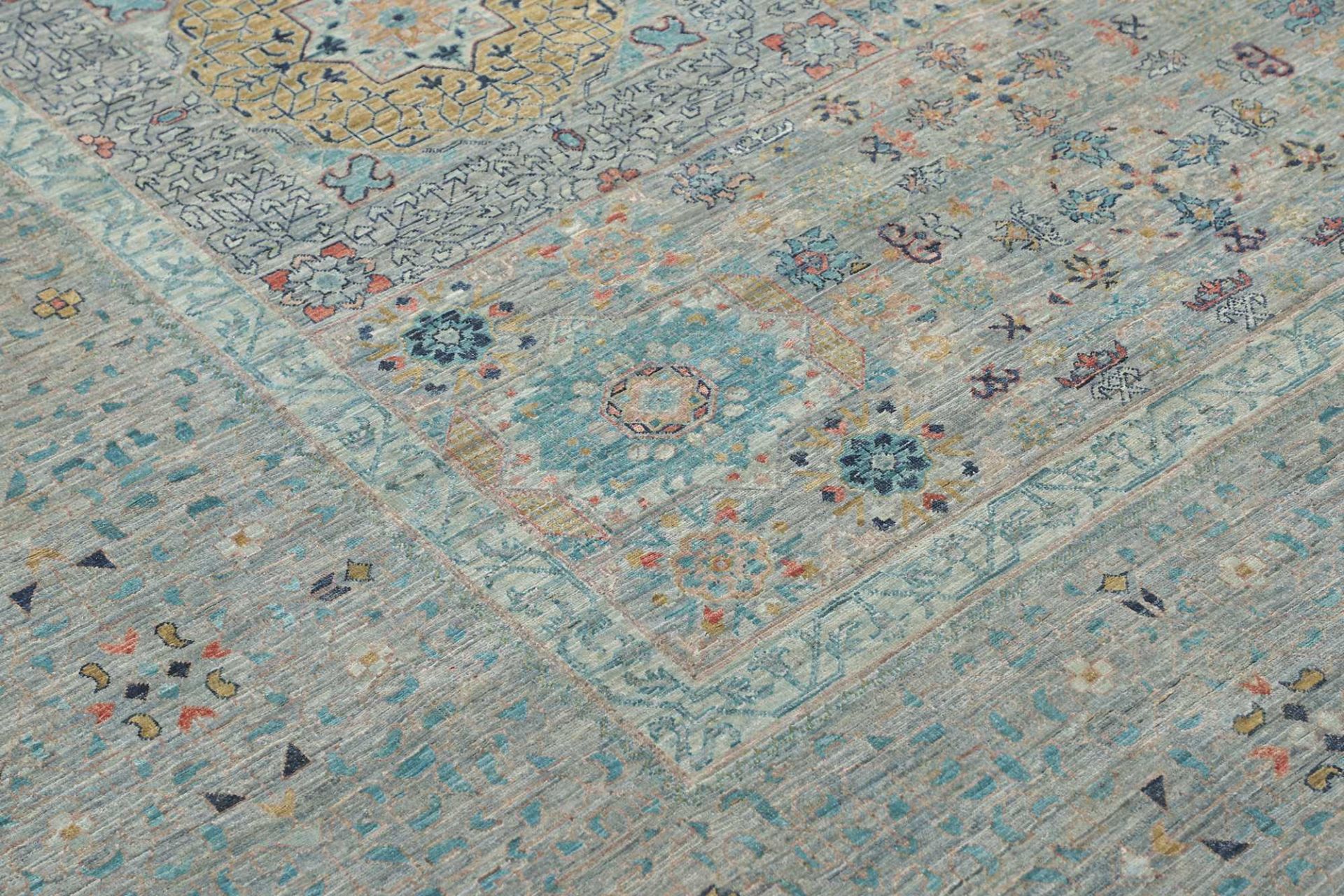 Handgeknüpfter Mamluk Orientteppich, 392 × 489 cm, Wolle