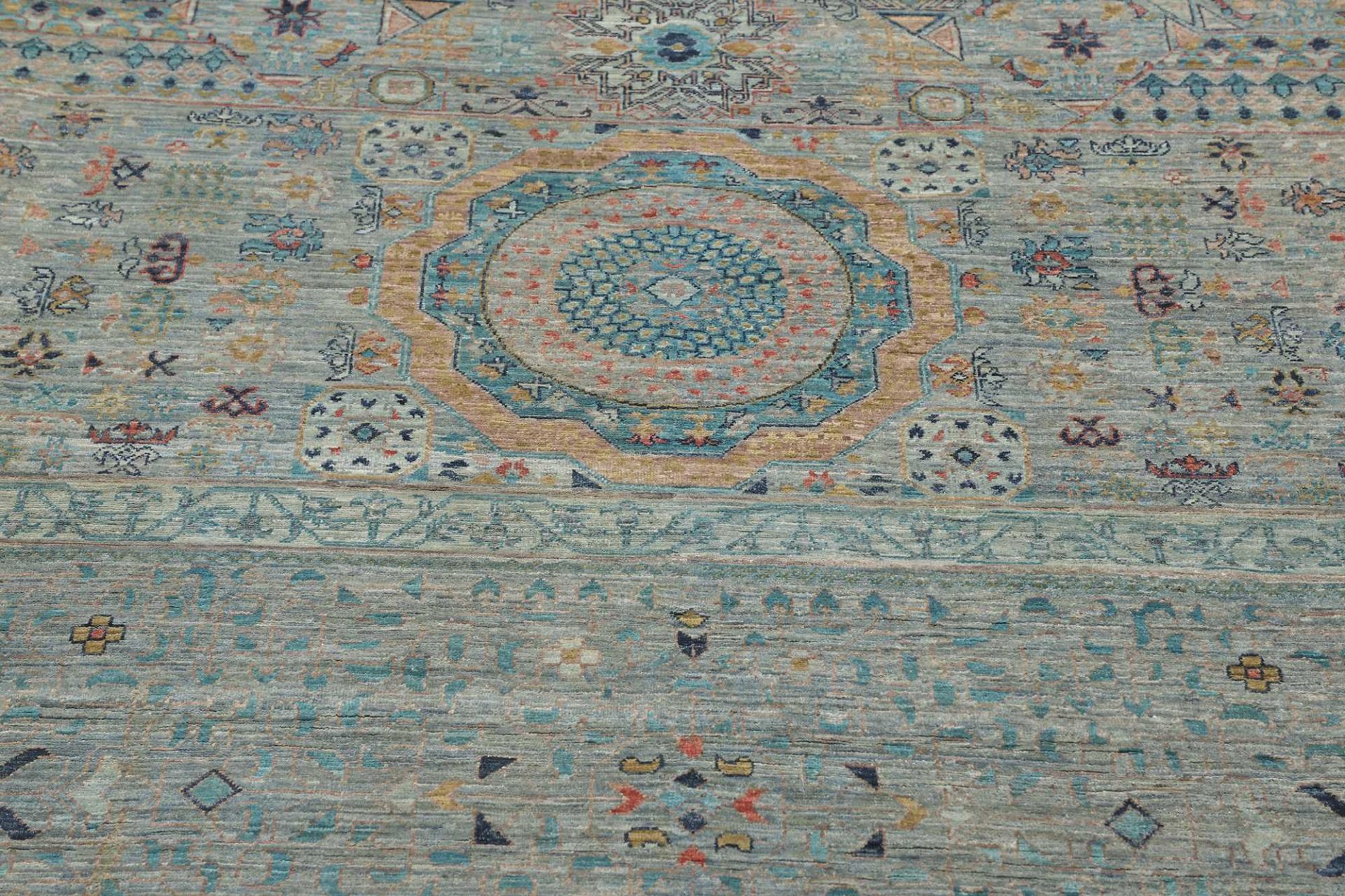 Handgeknüpfter Mamluk Orientteppich, 392 × 489 cm, Wolle