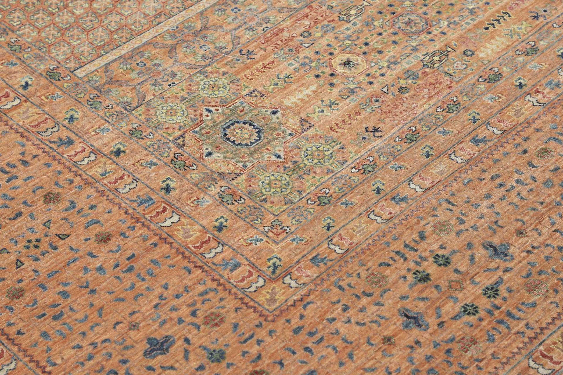 Mamluk Orientteppich 373 × 462 cm aus Wolle, handgeknüpft